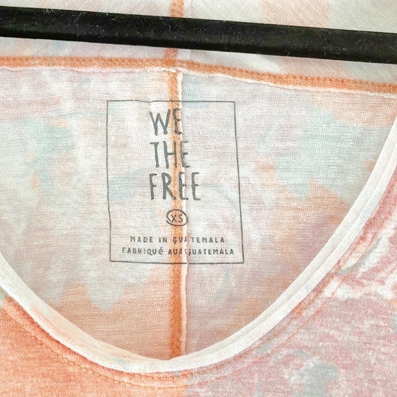 We the Free Oversized Orange Combo Floral Gardenia Tee - Picture 11 of 12